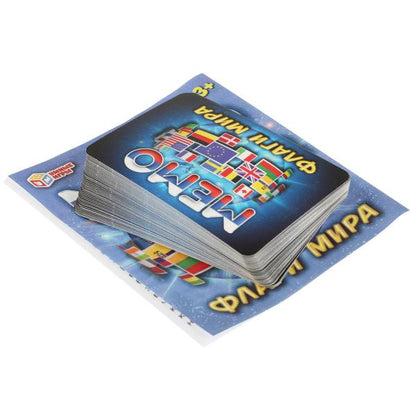 Флаги мира. Карточная игра Мемо. 50 карточек 65х95мм. 170х125х40 мм. Умные игры. в кор.50шт