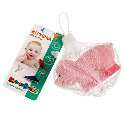 Игрушка для ванны свинка-сетка, подвеска КАПИТОШКА в кор.100шт