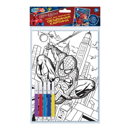 Объемная картина спайдер мэн MultiArt в кор.100шт