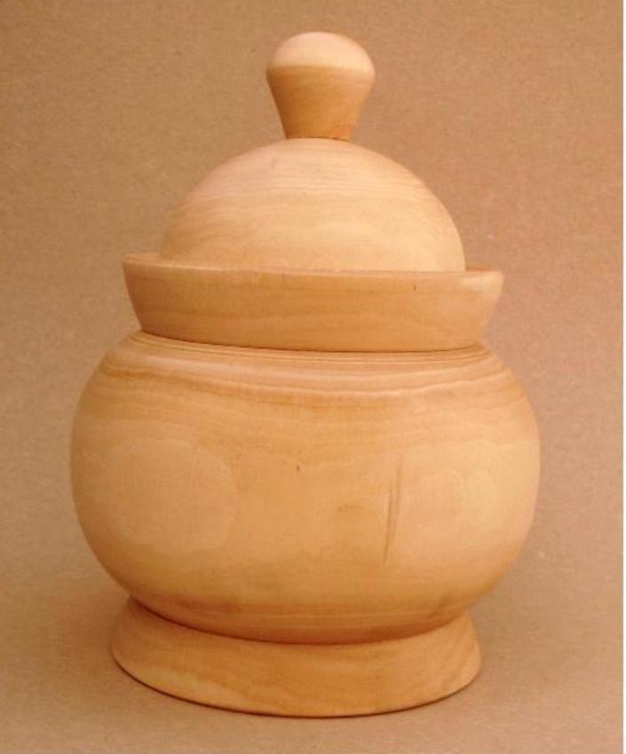Кухня. Горшочек с крышкой h-15 см.(под роспись) арт.7724 (РНИ)