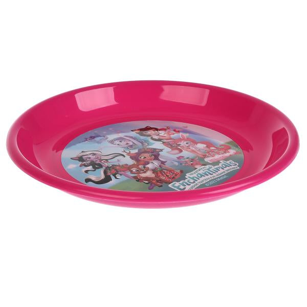 Enchantimals. Тарелка детская плоская пластиковая, 185х185х23 мм, ТМ Умка<br> в кор.60шт