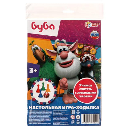 Буба. Настольная игра-ходилка на блистере. 180х250мм. Умные игры в кор.50шт