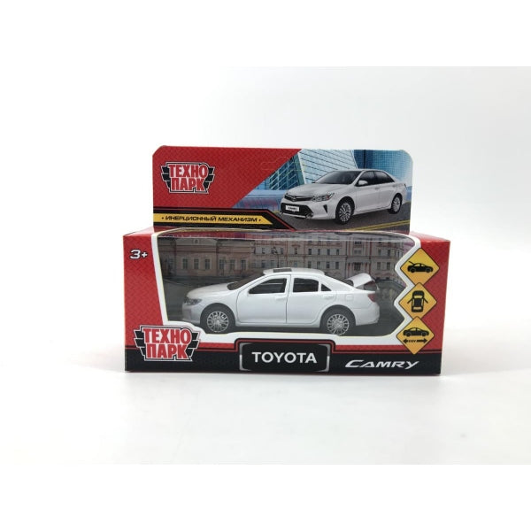 Машина металл TOYOTA CAMRY 12 см, двери, багажник, инерц. белый ,кор Технопарк в кор.2*36шт