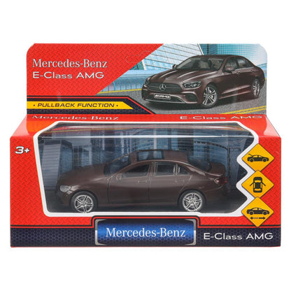 Машина металл MERCEDES-BENZ classe e amg 12см, дв,баг,ин,бордовый, кор. Parc technologique dans le cor.2*36шт