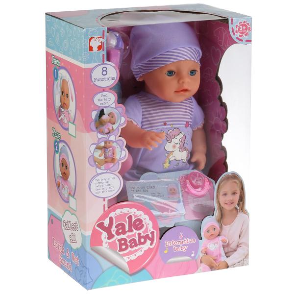 Пупс 40см, функц. на бат., пьет и писает, с аксесс., в ассорт. в кор. в кор.8шт