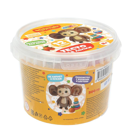 Мультиарт тесто для лепки Чебурашка 12 цв. 25 гр МУЛЬТИ АРТ в кор.12шт