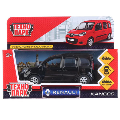 ТМ Технопарк. Машина металл "RENAULT KANGOO" 12см, открыв. двери, инерц., ЧЕРНЫЙ в кор. в кор.2*36шт