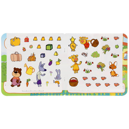 Нескучное лето. Оранжевая корова. IQ - наклейки, 35 наклеек. 240х240мм. 8 стр. Умка в кор.50шт