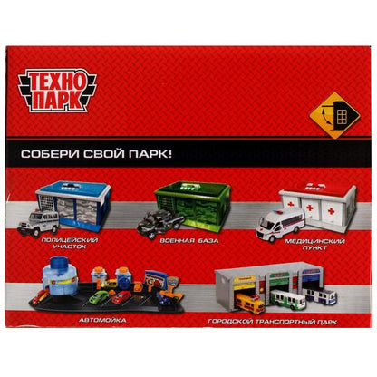 GARAGESMA-20PL337970 Модель пластик ГАРАЖ 20,5 см, ворота, желт, кор. Технопарк в кор.24шт