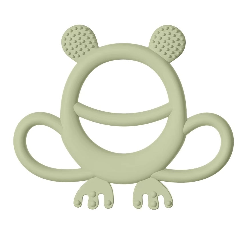 Angel dreams. SK2003 Прорезыватель силиконовый "Лягушка" (оливковый)