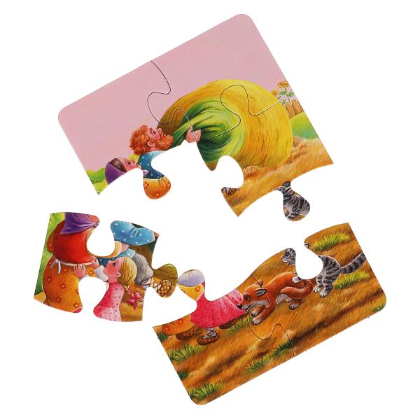 Репка. Л.Н.Толстойй. Книга-пазл А4. 5 пазлов. 162х186мм. Переплет с пухлой обложкой. Умка в кор.24шт