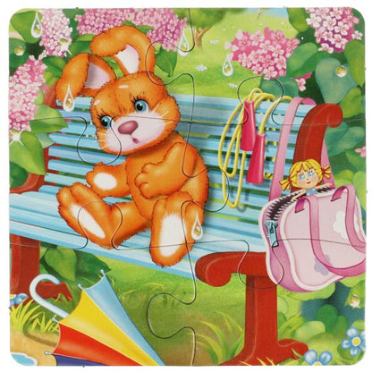 Игрушки. А.Барто. Книга с 5 пазлами из 6 деталей. 160х160мм. 10 карт. стр. Умка в кор.28шт