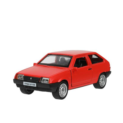 Machine métallique LADA-2108 "СПУТНИК" МАТОВЫЙ 12 см, дв, баг, ин, красный, кор. Parc technologique dans le cor.2*36шт