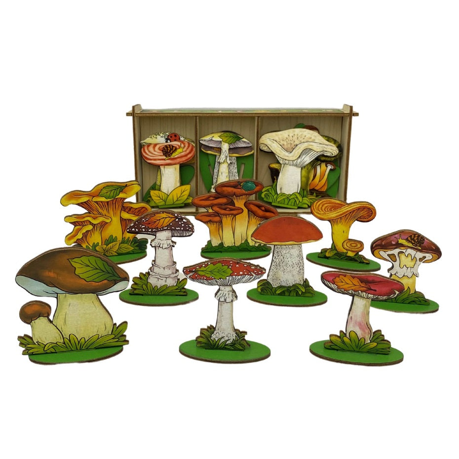 Набор "Грибы на подставке " в дер. коробке 36 дет. арт.8448 /35