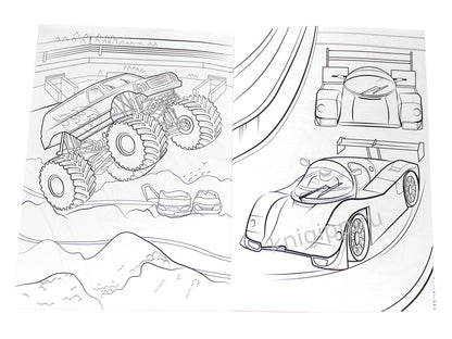 МОЯ РАСКРАСКА А4 чёрная. БЫСТРЫЕ МАШИНКИ