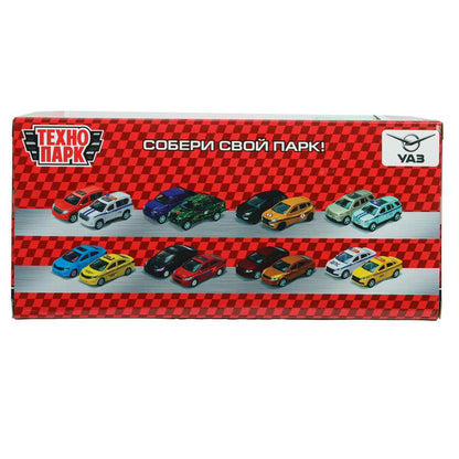 Машина металл свет-звук УАЗ УАЗ 452, 18,5 см, св-зв, дв люк, баг, ин, зеленый Технопарк в кор.2*18шт