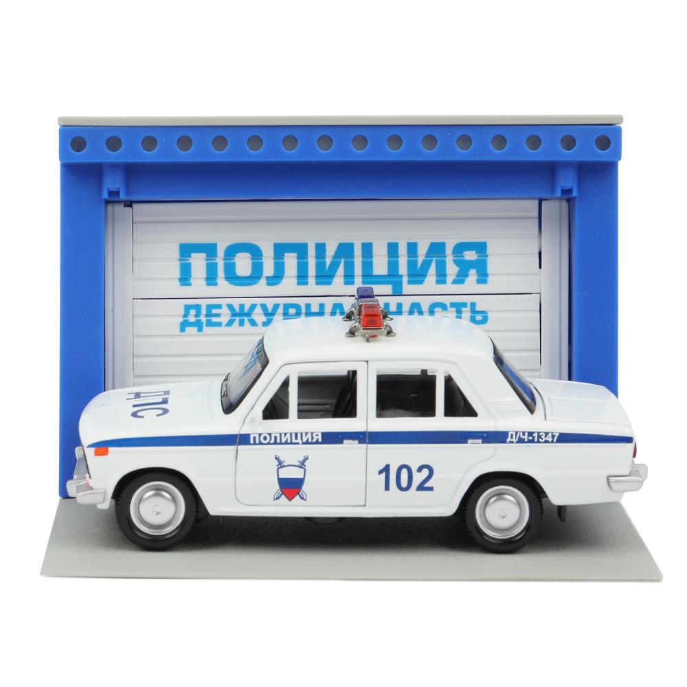 Модель пластик ГАРАЖ ПОЛИТИЯ 20,5 см, ваз 2106, син, кор. Технопарк в кор.24шт