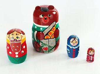 Матрешка "Маша и Медведь" 4 перс. арт.Р45/745 (РНИ)