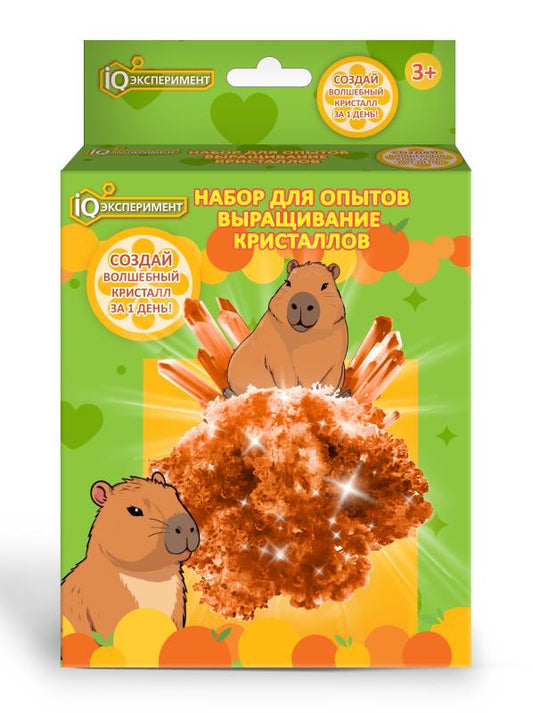 Набор по выращиванию кристаллов капибара в кор. IQ Эксперимент в кор.100шт