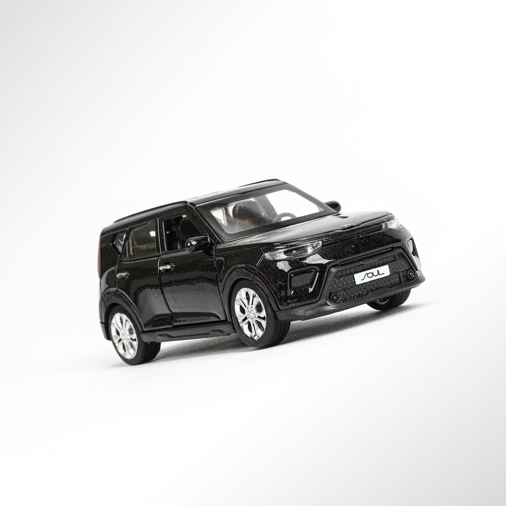 Машина металл KIA soul длина 12 см, double, багаж., инерц, черный, кор. Parc technologique dans le cor.2*36шт