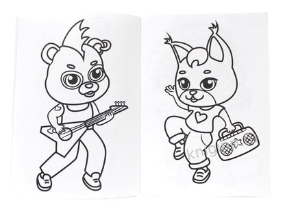 РАСКРАСКА А4 эконом. МОДНЫЕ ЗВЕРЯТА