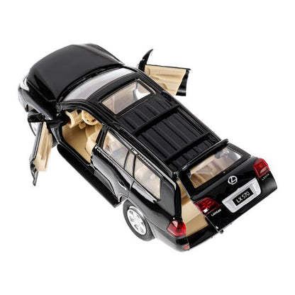 Machine en métal pour le véhicule LEXUS LX570, 14,7 cm, double, bagage, technologie d'inertie dans la couleur 2*24 pouces