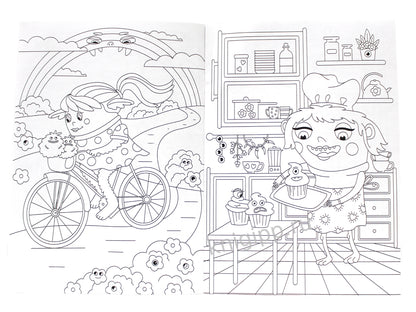 РАСКРАСКА А4 эконом. СТИЛЬНЫЕ МОНСТРЫ