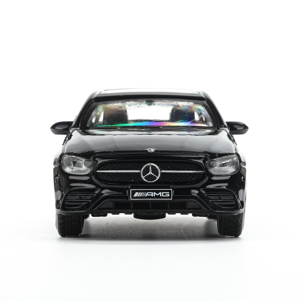 Машина металл MERCEDES-BENZ e-class amg 12см, дв,баг,ин,черный, кор. Технопарк в кор.2*36шт