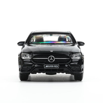 Машина металл MERCEDES-BENZ e-class amg 12см, дв,баг,ин,черный, кор. Технопарк в кор.2*36шт