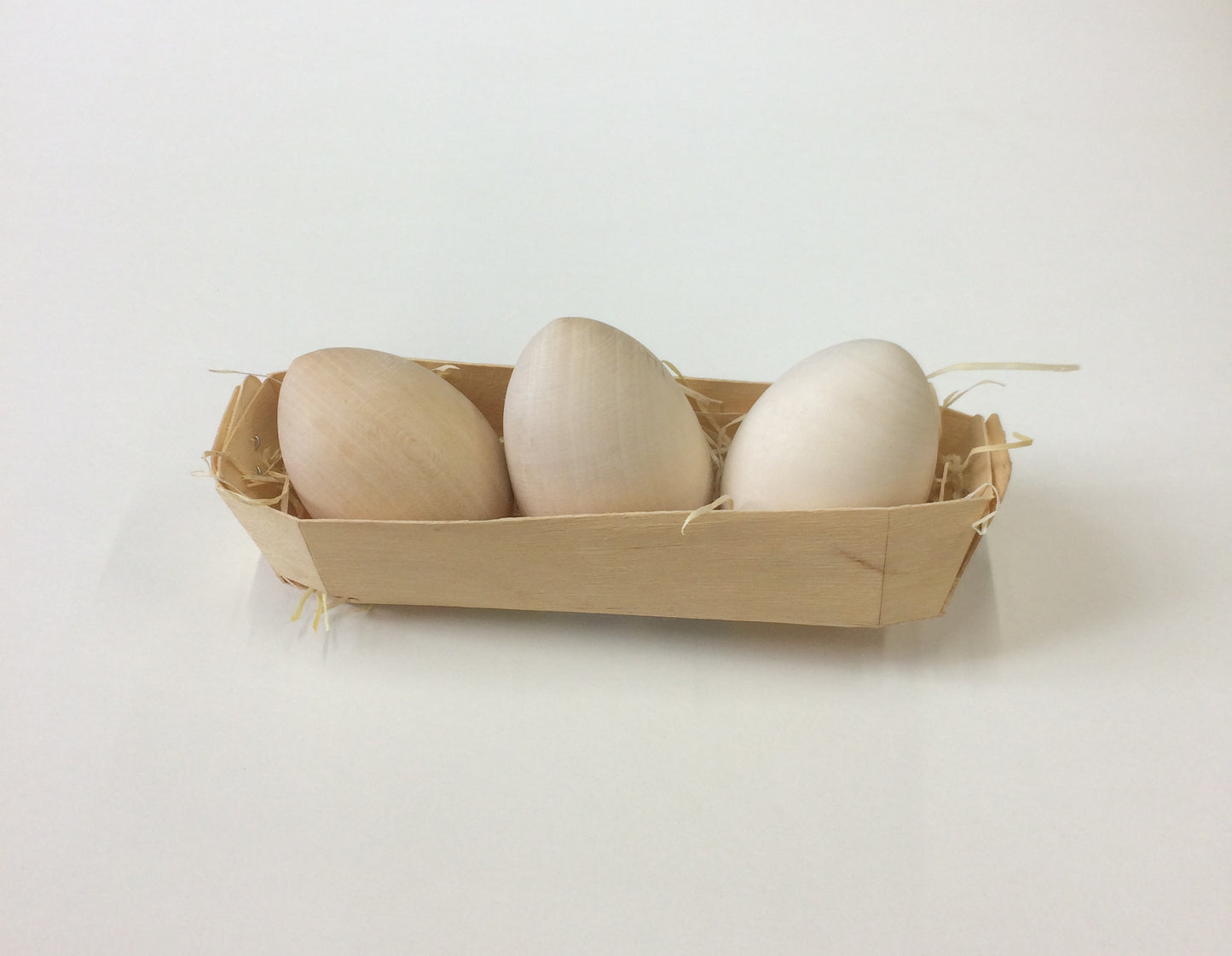 Яйца (3 шт.) под роспись "Пасхальные" в корзиночке (РНИ) арт.8009