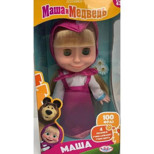Кукла Маша и Медвед маша 25 см, озвучка, кор КАРАПУЗ в кор.18шт