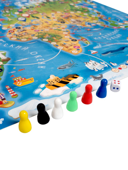 Игра-ходилка настольная "Экспедиция по миру" (европодвес)