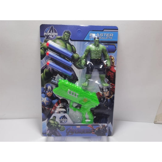 Бластер с мягкими пулями, фигурка, команда мтителей, блист.18,7*31,7*3см - в кор.2*96шт