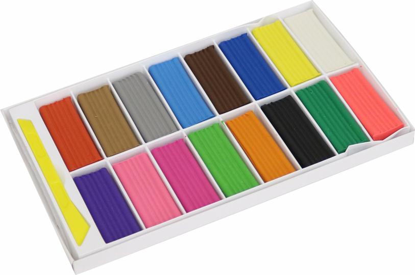 Пластилин Каляка-Маляка для детского творчества 16 цв. 240 г со стеком 3+