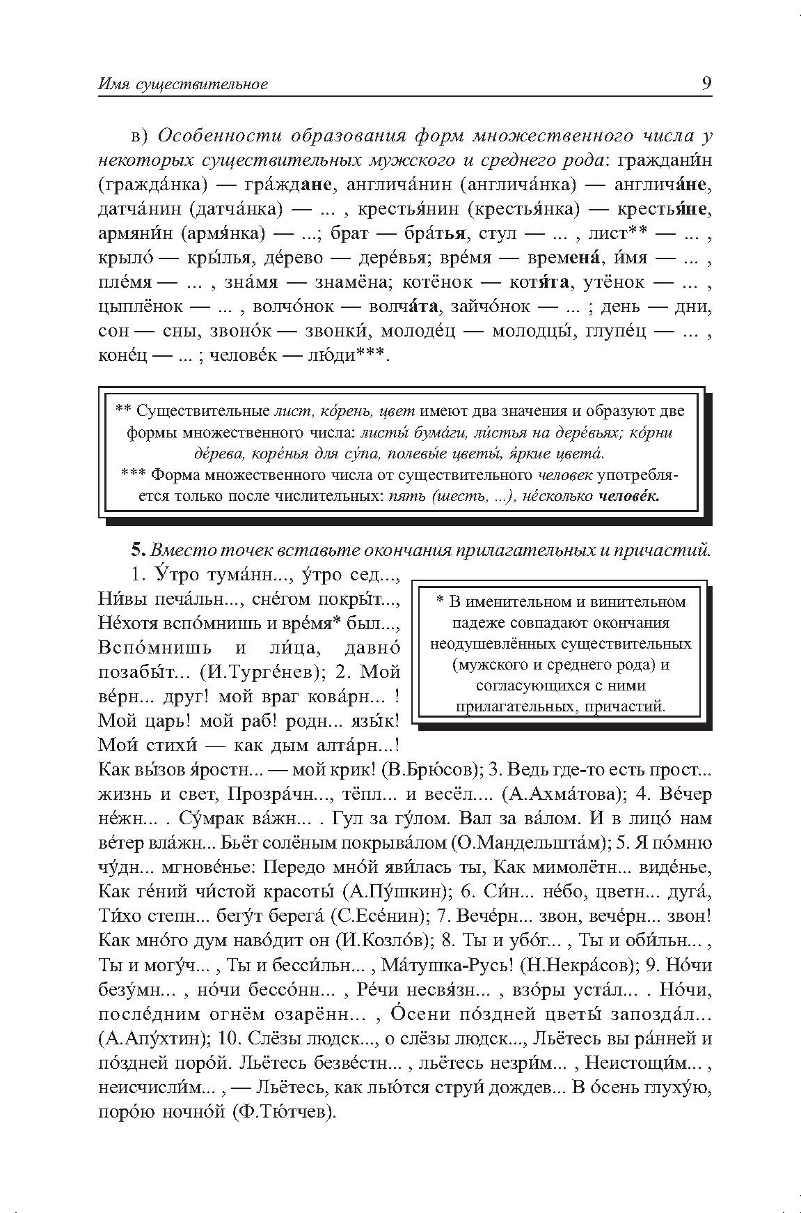 Грамматика русского языка в упражнениях и комментариях. Морфология