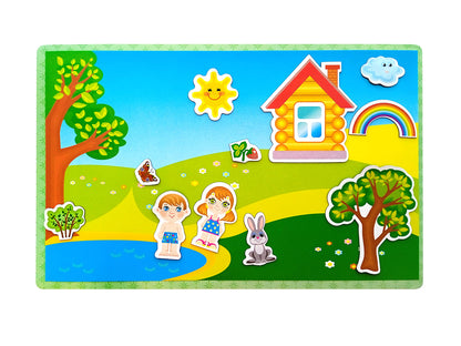 Игра магнитная "Времена года" Серия Магнитные истории (европодвес)