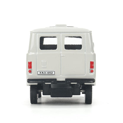 Машина металл УАЗ-452 "буханка" 10,5 см, дв, инерц, серебристый, кор. Технопарк в кор.2*36шт