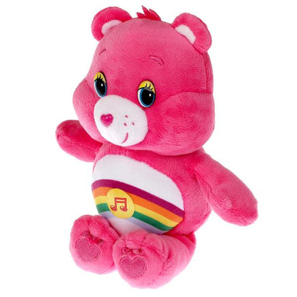 Игрушка мягкая мишка розовый с радугой 20 см, озвученный Добрые игрушки в кор.24шт