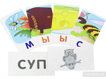 Занимательные карточки. IQ тренажеры. Обучение грамоте 1. Жук. Читаем слова-слоги. 48 карточек