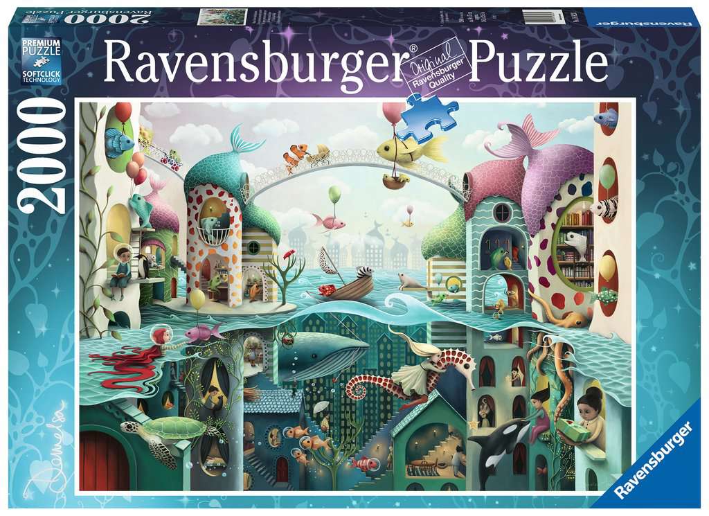 Ravensburger. Пазл карт. 2000 арт.16823 "Если бы рыба могла ходить"