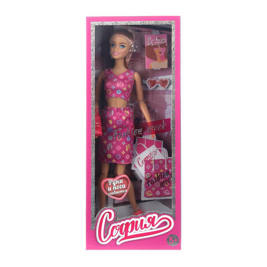 Кукла 29см София, руки и ноги сгиб., кор. КАРАПУЗ в кор.24шт