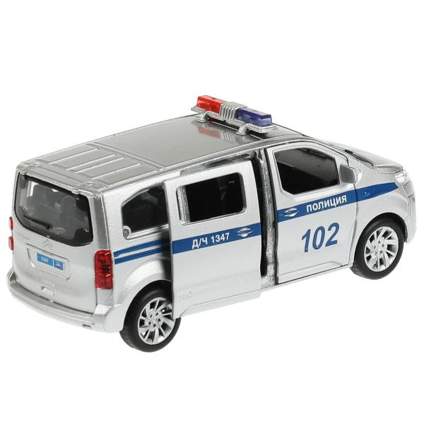Машина металл свет-звук CITROEN SPACE TOURER ПОЛИЦИЯ 12 см, двер, инер, кор. Технопарк в кор.2*36шт