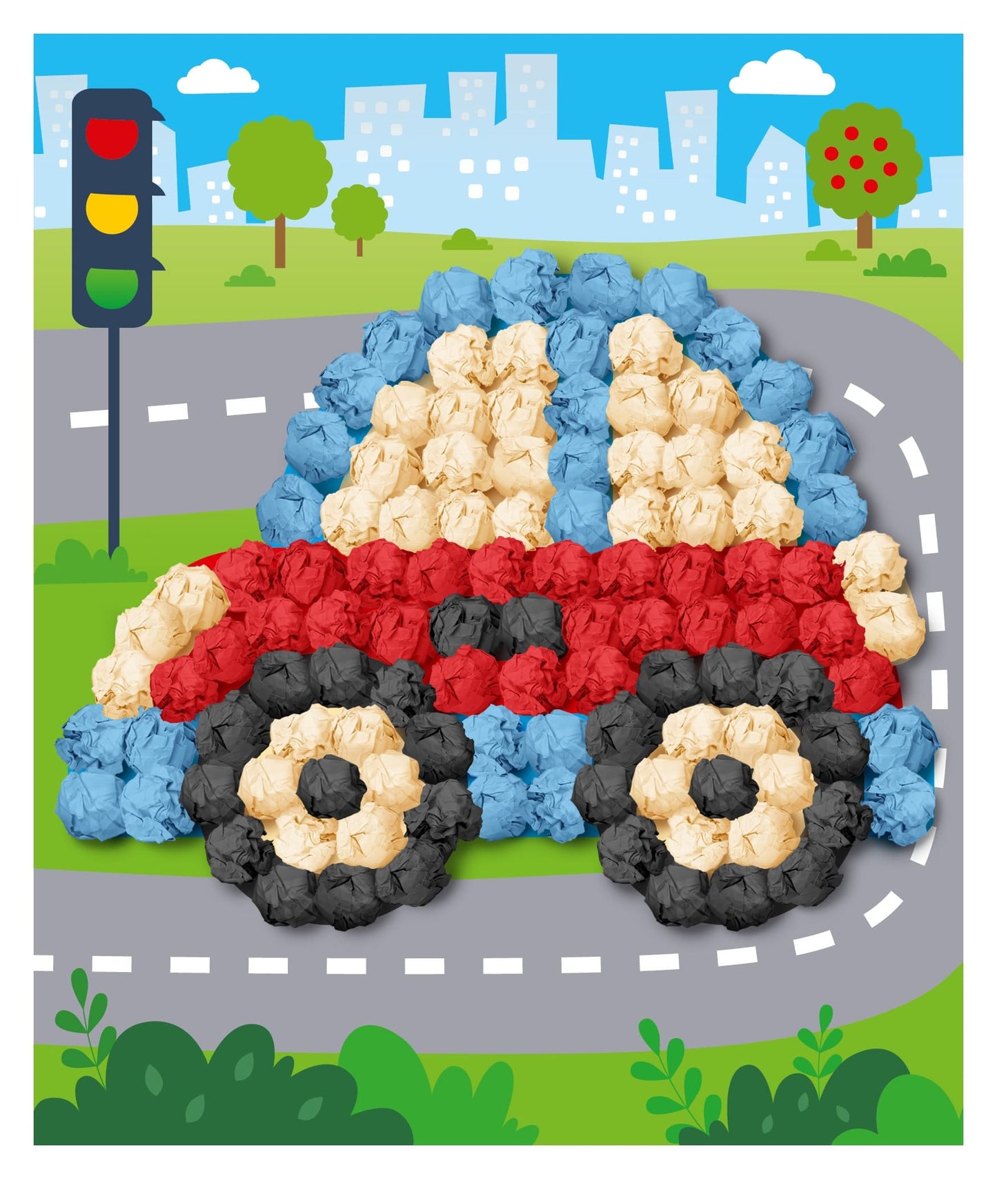 Набор для творчества. Аппликация из тишью "Автомобиль" размер 138х165