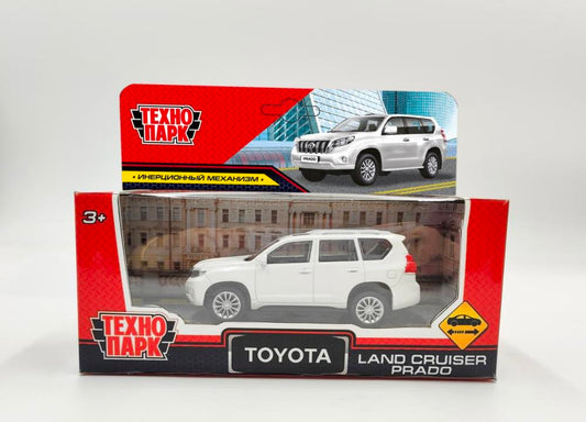 Машина металл TOYOTA LAND CRUISER PRADO 10,5см,инерц,белый,в кор. Технопарк в кор.2*36шт