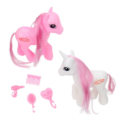 Набор пони пластиковые (6см и 6см), аксессуары 4шт, в блистере Тутти в кор.2*72наб