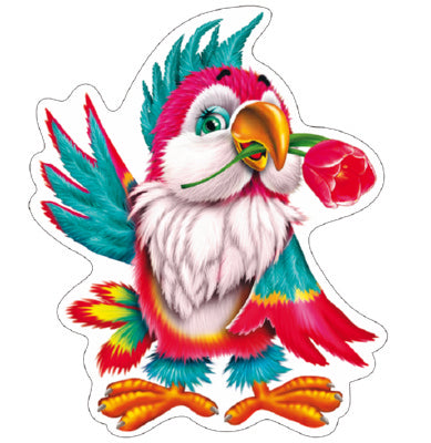 АКЦИЯ ФМ-10514 Плакат вырубной А4. Попугай (с блестками в лаке)