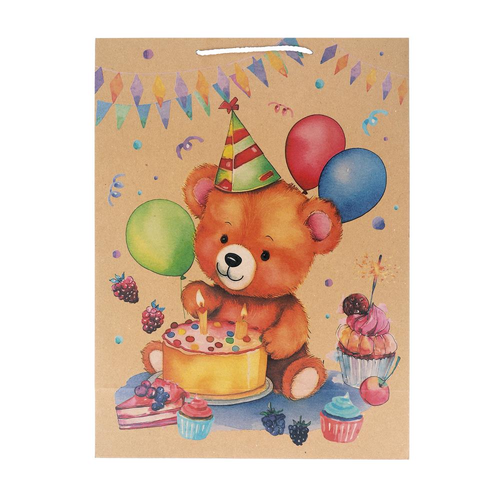 Пакет подарочный крафт xl,мишка,140 гр/м2 ЧУДО ПРАЗДНИК в кор.5*12шт