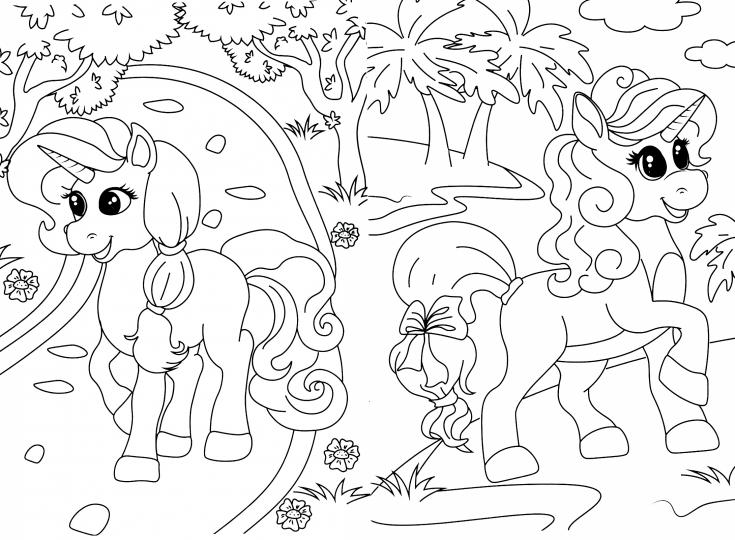 РАСКРАСКА А5 эконом. ЕДИНОРОЖКИ