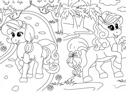 РАСКРАСКА А5 эконом. ЕДИНОРОЖКИ