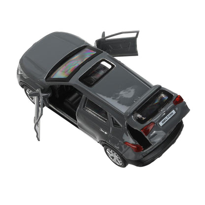 Машина металл KIA seltos длина 12 см, двери, багажник., инерц, серый, кор. Технопарк в кор.2*36шт